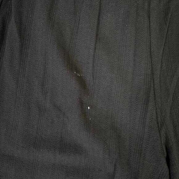 J.Crew Pointelle Pants WMNS XS Black Mid-Rise Drapey Wide Leg Elastic Waistband - Picture 5 of 8